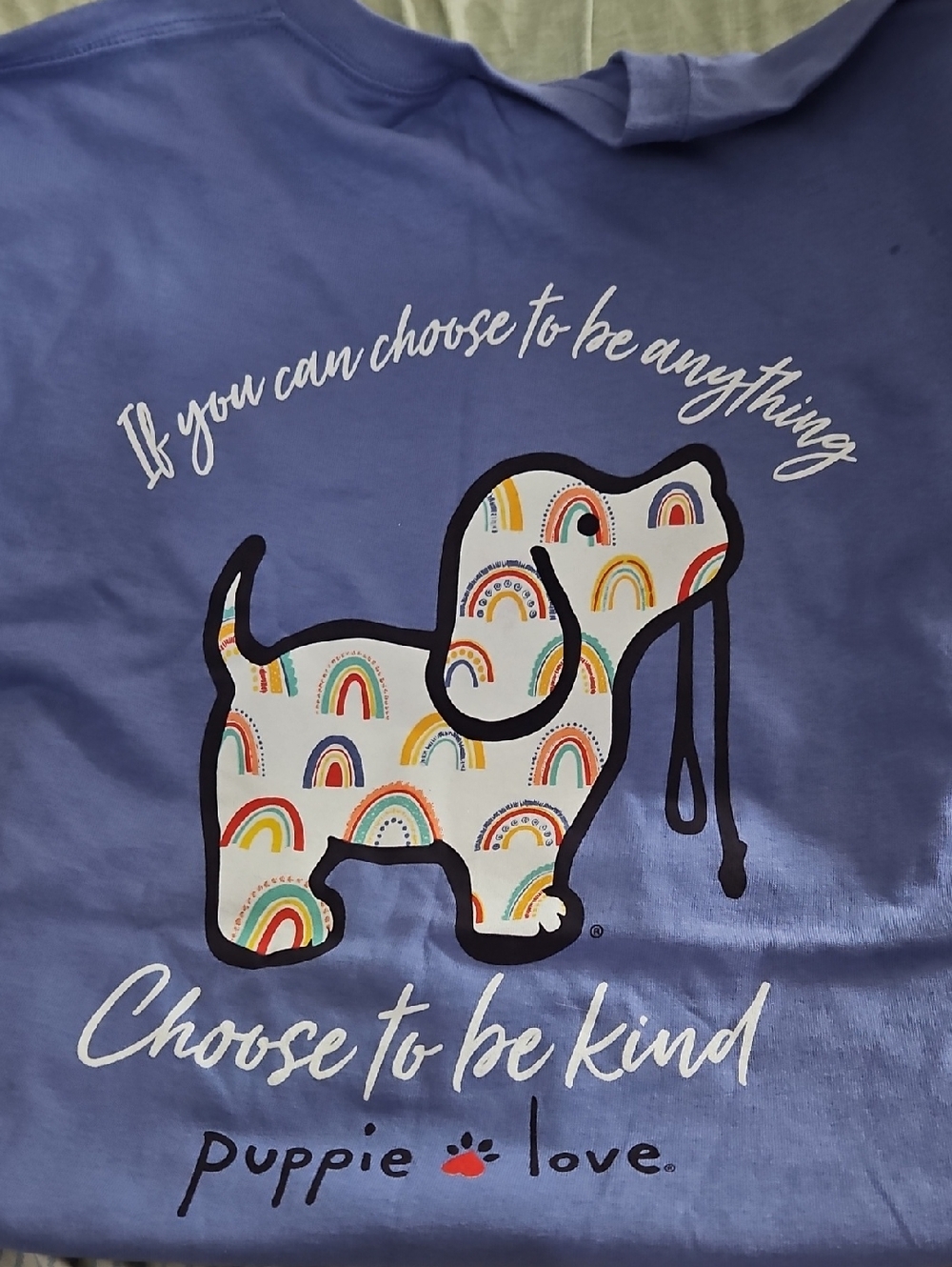 Puppie Love Women's 'Choose to Be Kind' Short Sleeve Tee - Lavender
